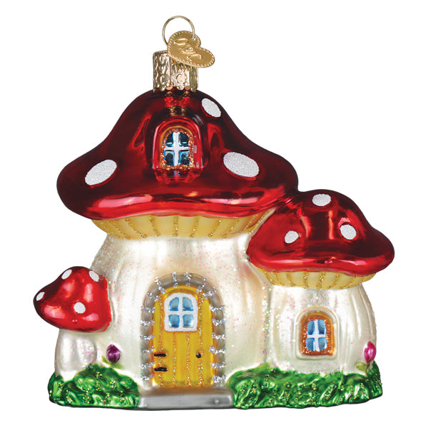 Mushroom House Ornament