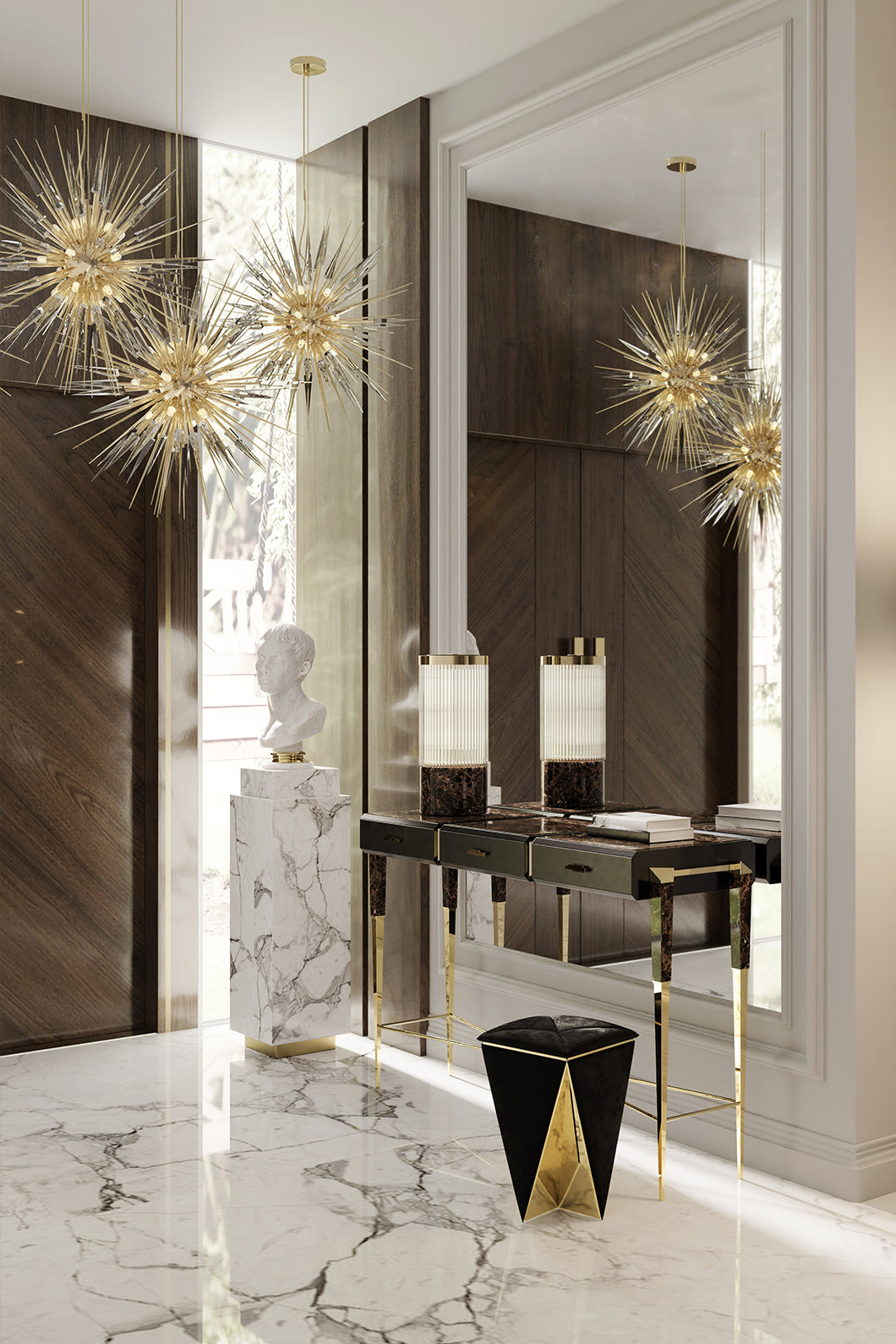 Explosion Marble Suspension Light by Luxxu – view 5