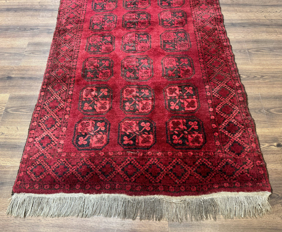 Afghan Turkoman Bokhara Bashir Rug 3x6, Red - Jewel Rugs, view 6