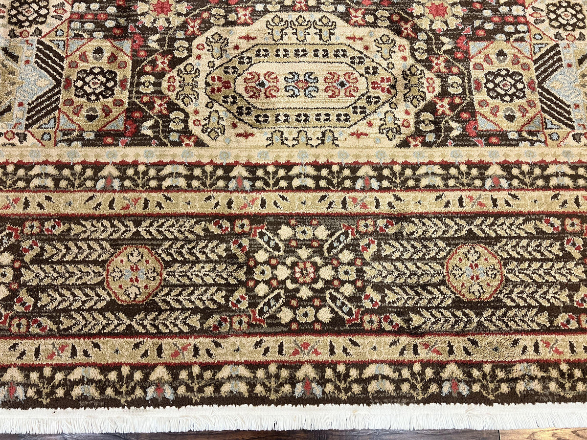 Room Sized Oriental Rug 10x11, Power Loomed Carpet, Tan Brown, Unique Loom - Jewel Rugs, view 5