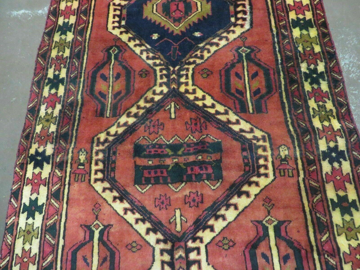 3' 4"X 7' Antique Handmade Turkish Wool Rug Organic #101 - Jewel Rugs, view 5