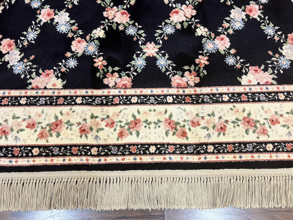 Karastan Rug 8.8 x 12, Garden of Eden #509/1270, Ebony Trellis, Vintage Discontinued Wool Pile Karastan Carpet - Jewel Rugs, view 6