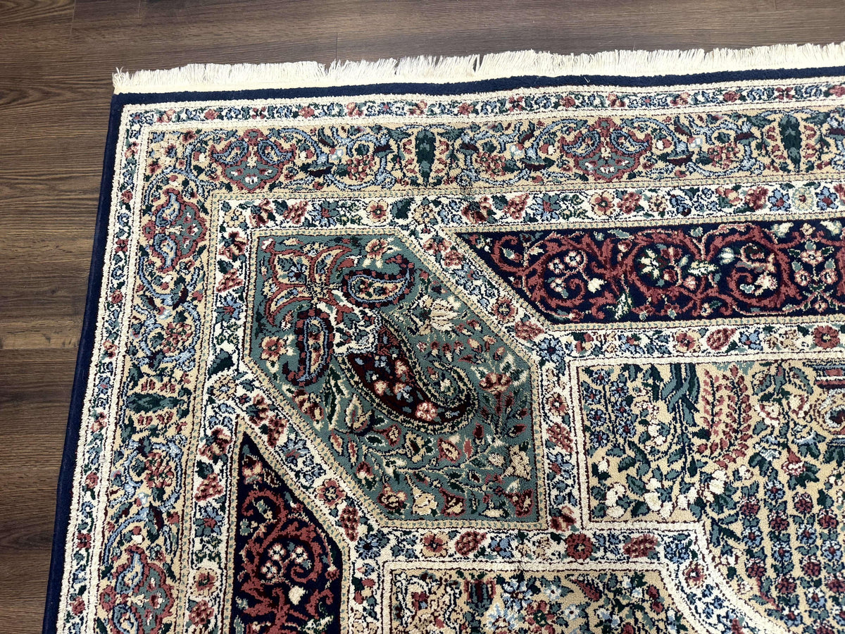 Persian Rug 8x11, Belgium Power Loomed Rug, Kirman Lavar Floral Design, Vintage Rug - Jewel Rugs, view 7