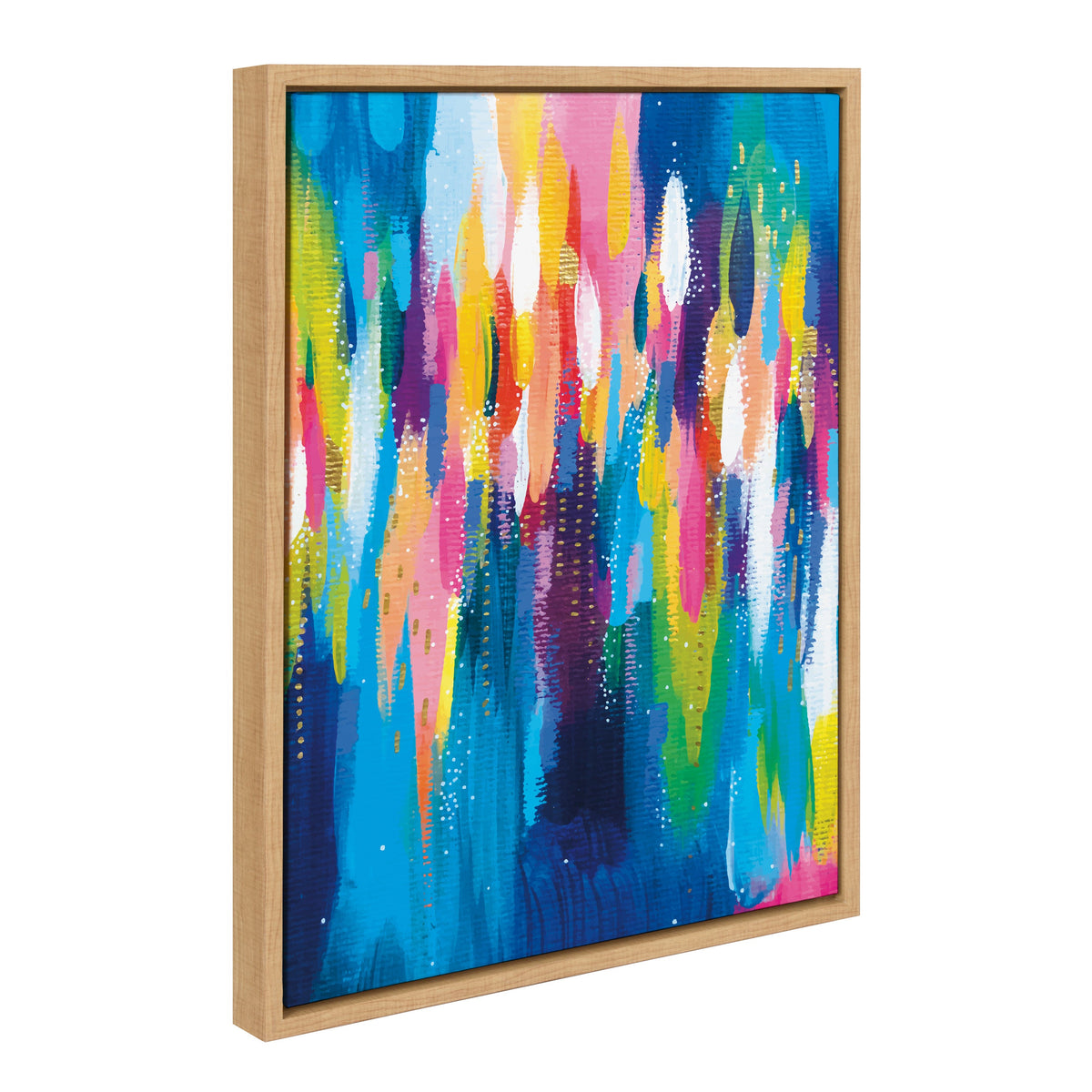 Sylvie EV Bright Brush Strokes 033 Framed Canvas by Ettavee
