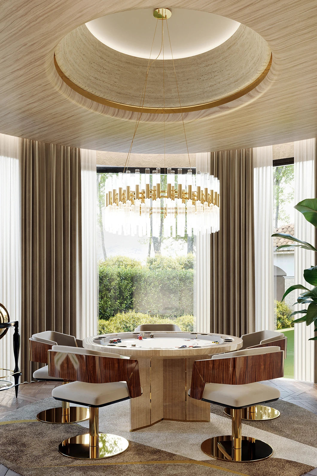 Waterfall Round Suspension Light by Luxxu – view 2