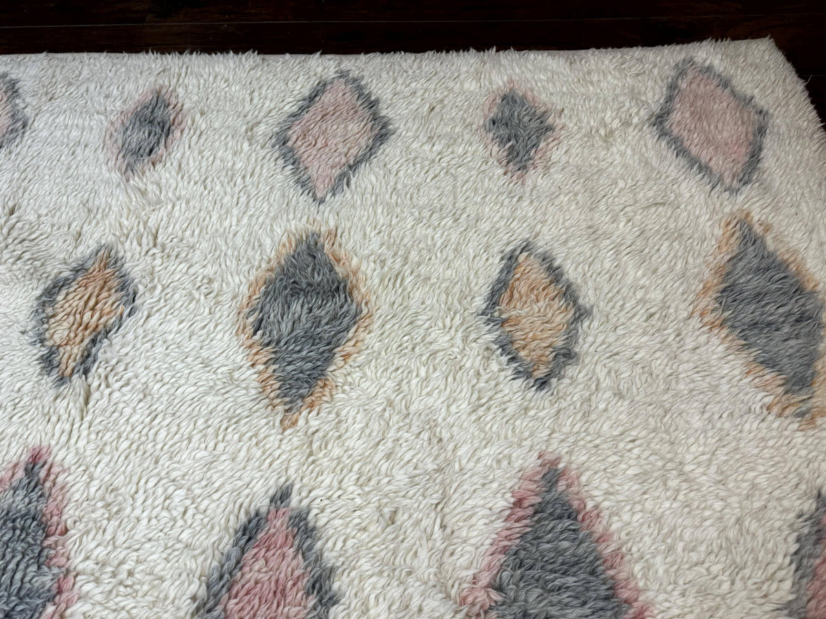 Large Modern Contemporary Indian Shag Rug 11x14, Ivory, Handmade Wool Carpet - Jewel Rugs, view 8