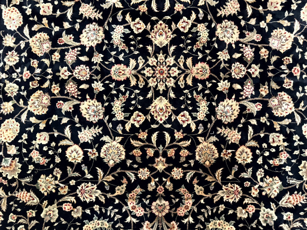 Sino Persian Rug 8x10, Black and Red, Floral Allover - Jewel Rugs, view 4