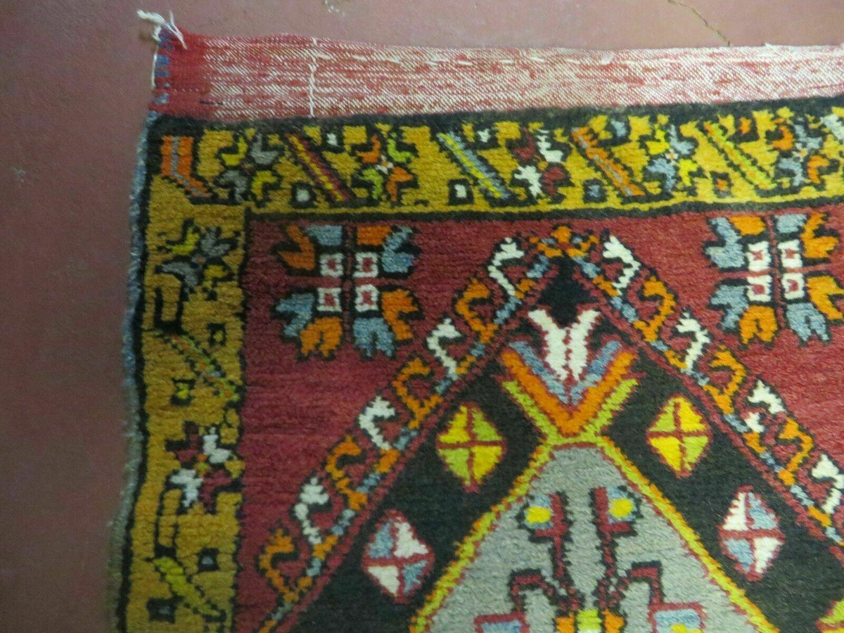 19" X 42" Antique Handmade Turkish Colorful Oushak Oshak Yastik Wool Rug Mat - Jewel Rugs, view 7