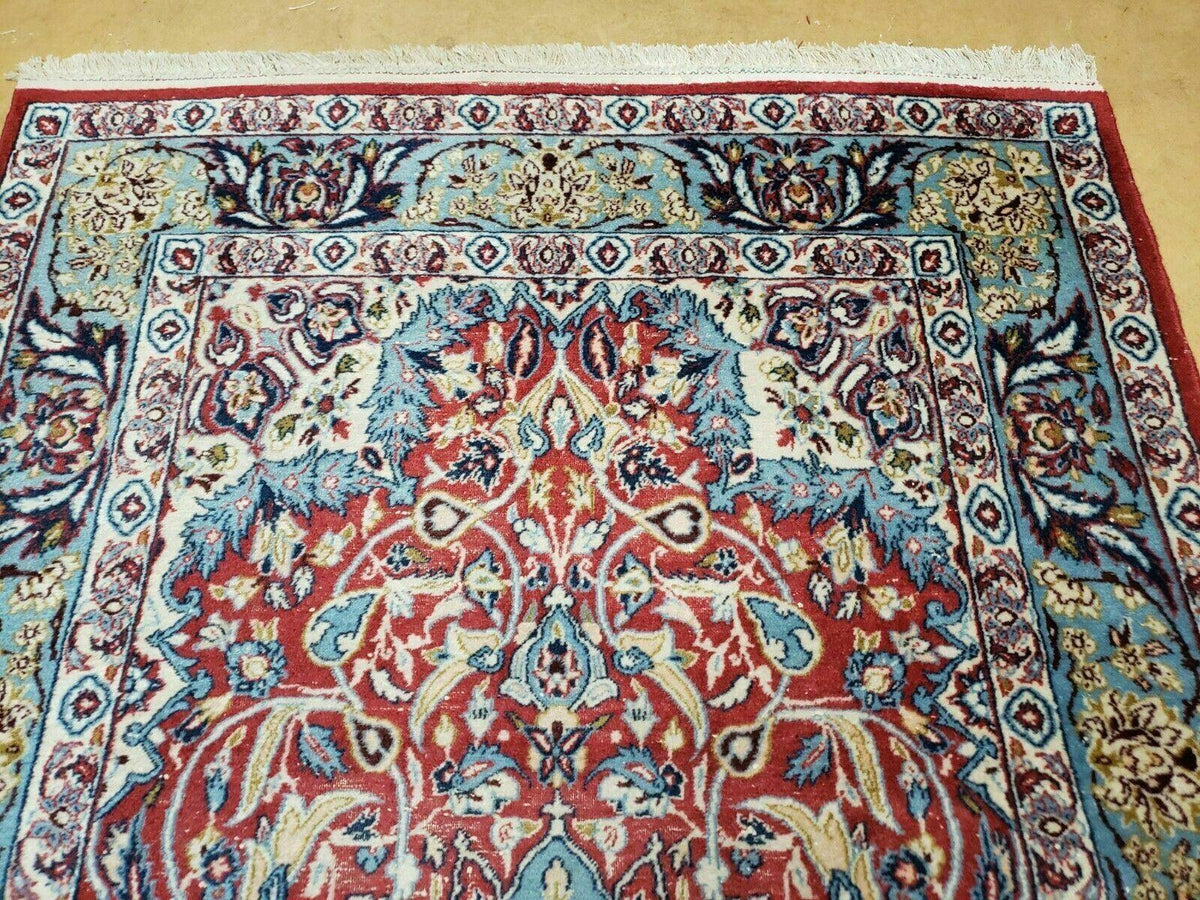 3' 5" X 5' 8" Vintage Handmade Turkish Wool Rug Carpet Vegetable Dyes Nice Red - Jewel Rugs, view 4