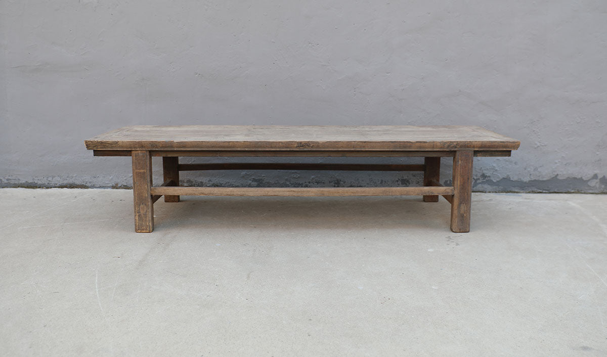 Vintage coffee table Large approx. 6-7' long 15-24" wide Weathered natural 80x24x18H