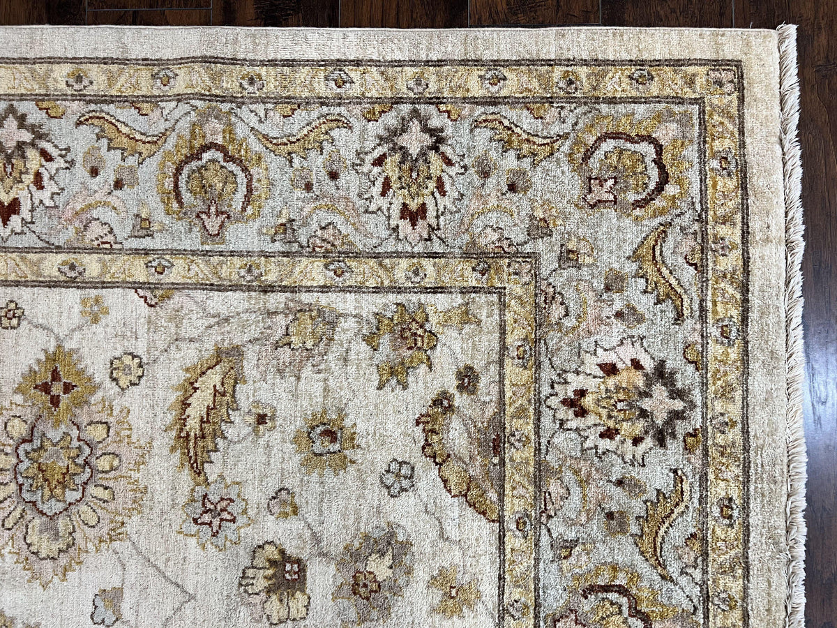 Peshawar Rug 8x10, Oushak Rug, Neutral Colors Hand Knotted Farmhouse Rug - Jewel Rugs, view 8