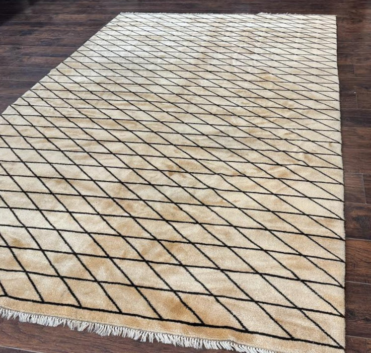German Rug 7x10, Vintage Handmade Carpet, Contemporary - Jewel Rugs, view 3