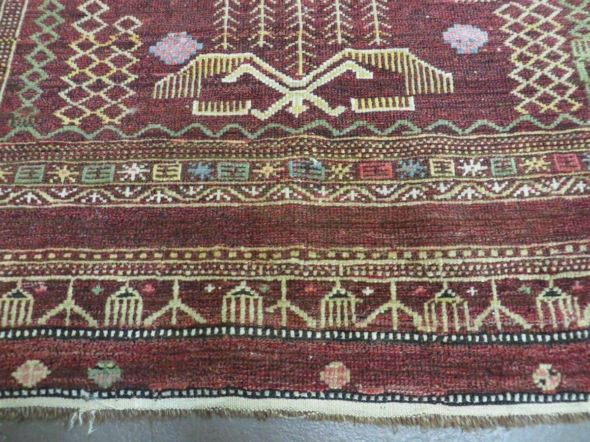 4' X 6' Antique Handmade Caucasian Shirvan Russian Armenian Wool Rug Colorful - Jewel Rugs, view 6