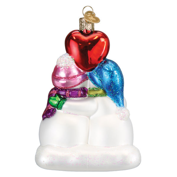 Snow Couple's First Christmas Ornament