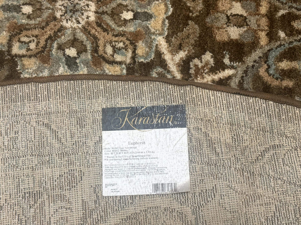 Round Karastan Rug 8x8 ft, Euphoria New Bridge Karastan Rug, Indo Mahal Design - Jewel Rugs, view 10