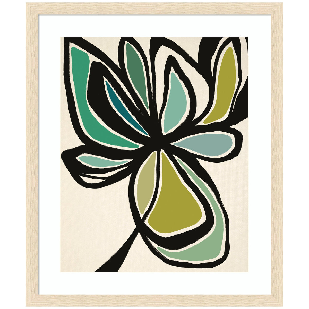 Framed Art Midnight Floral 3 by Alicia Bock