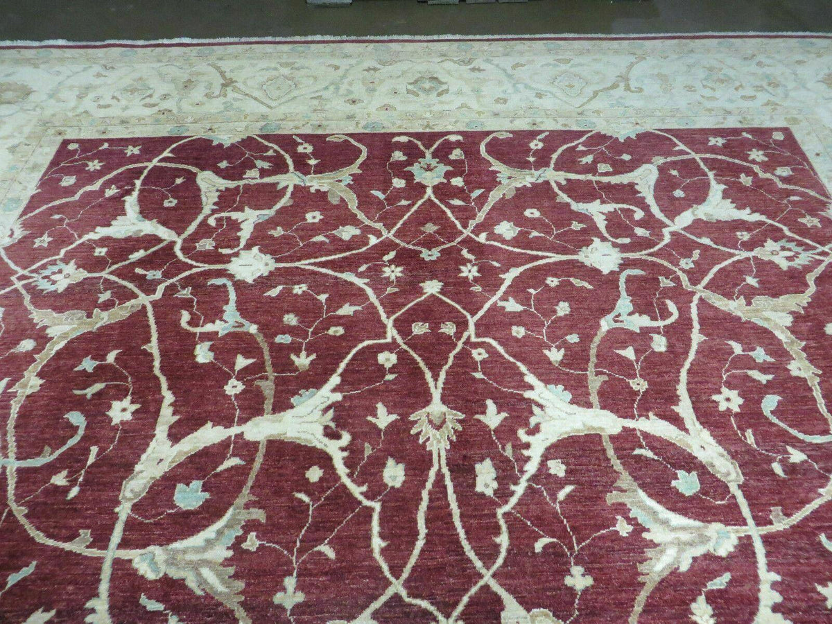 10' X 14' Vintage Handmade PESHAVAR CHOBI Pakistani Agra Wool Carpet Nice - Jewel Rugs, view 4