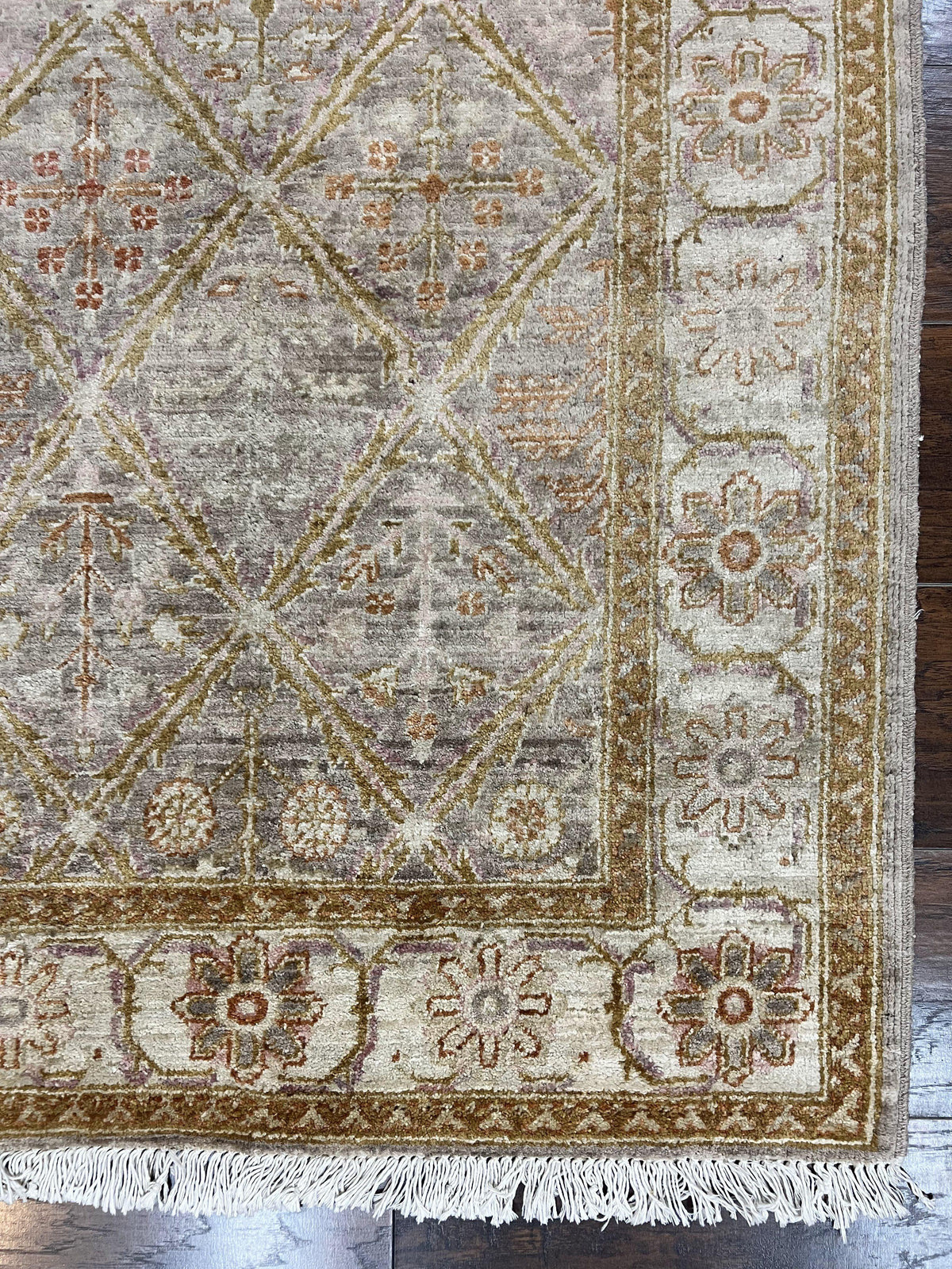 Pakistani Peshawar Rug 3x5, Safavieh Wool Handmade Hand Knotted Vintage Rug, Panel Design 3 x 5 Oriental Carpet - Jewel Rugs, view 10