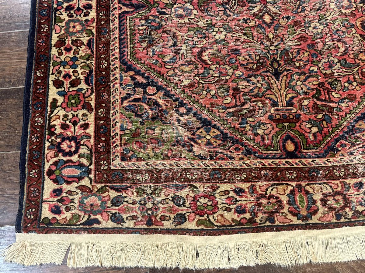 Antique Persian Malayer Rug 4'7" x 6'6" – 1920s Tribal Red Wool Carpet - Jewel Rugs, view 8