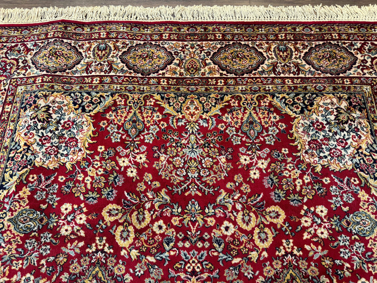 Persian Wool Rug 7x10, Couristan Carpet, Belgium Power Loomed Rug, Red, Floral, Traditional - Jewel Rugs, view 3