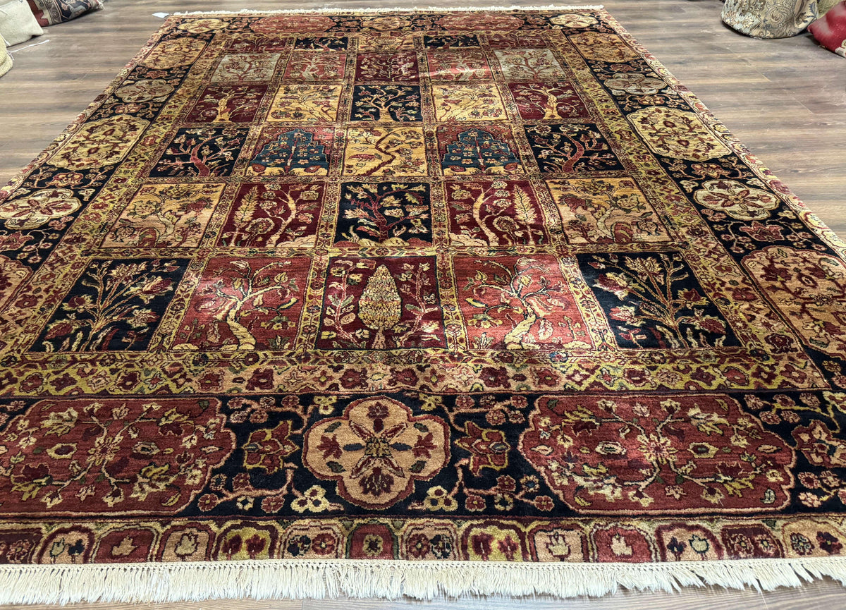 Indo Persian Rug 9x12, Bakhtiari Panel Design, Multicolor, Soft Wool Pile - Jewel Rugs, view 2