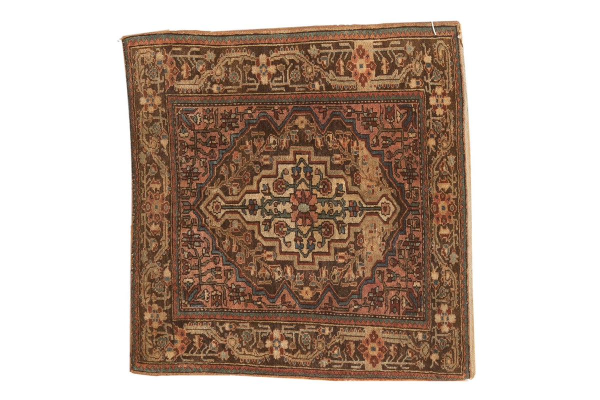 2x2 Vintage Josan Sarouk Square Rug Mat
