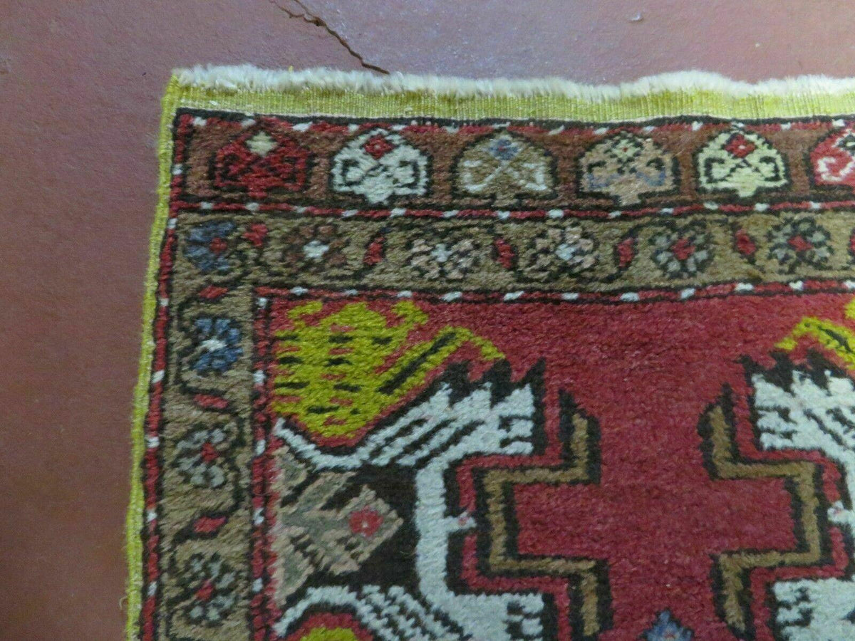 20" X 38" Antique Handmade Turkish Oushak Oshak Yastik Wool Rug Mat Turkey Nice - Jewel Rugs, view 7