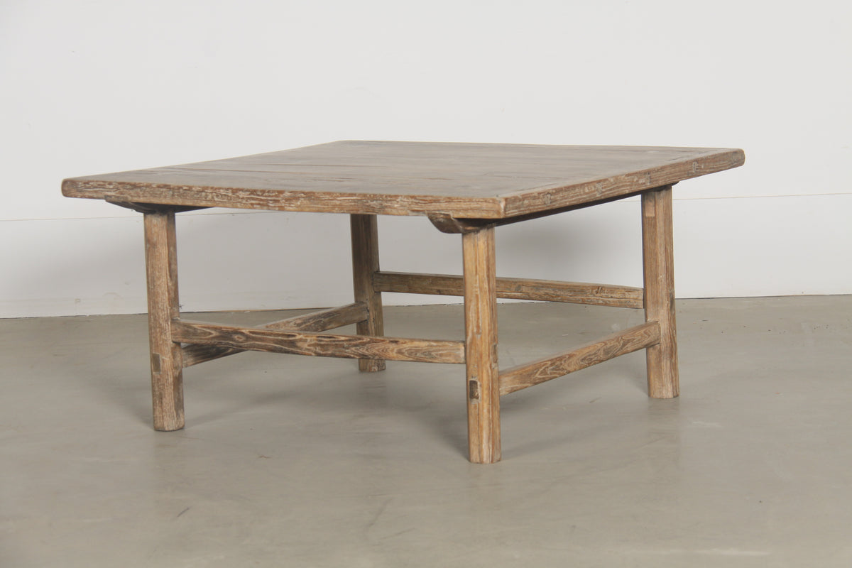 Elmwood Vintage Coffee Table Weathered Natural 36x34x18H