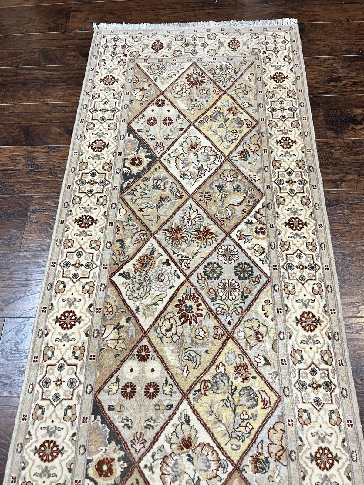 Pak Persiann Runner Rug 2.7 x 12, Handmade Wool Vintage Hallway Rug, Panel Design - Jewel Rugs, view 8