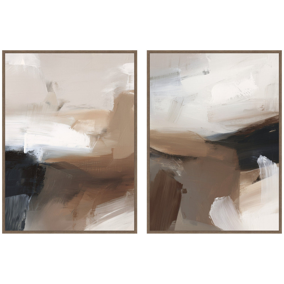 Layered Ground No. 1 & No. 2 2 Piece Framed Canvas Wall Art Set by Amy Lighthall