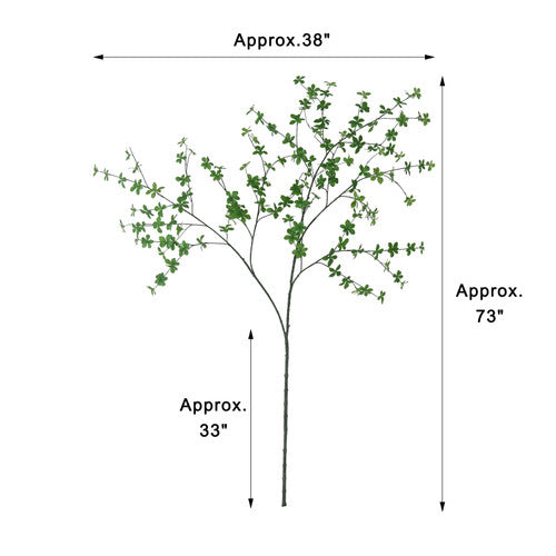 Approx. 47" High 10" Wide Artificial Green Branch (set of 3) image 2