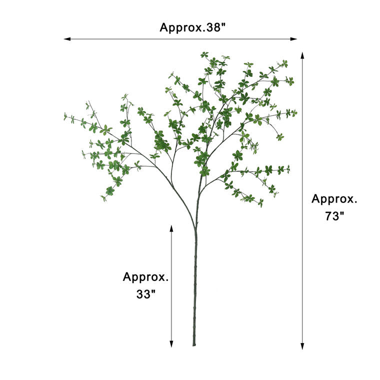 Approx. 47" High 10" Wide Artificial Green Branch (set of 3) image 3