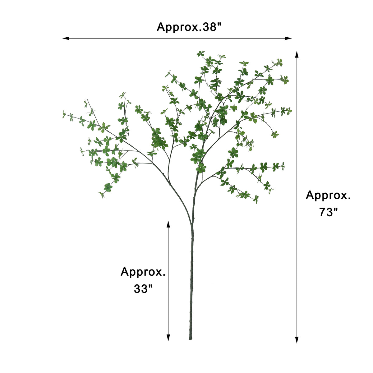 Approx. 75" High 12" Wide Artificial Green Branch (set of 3)