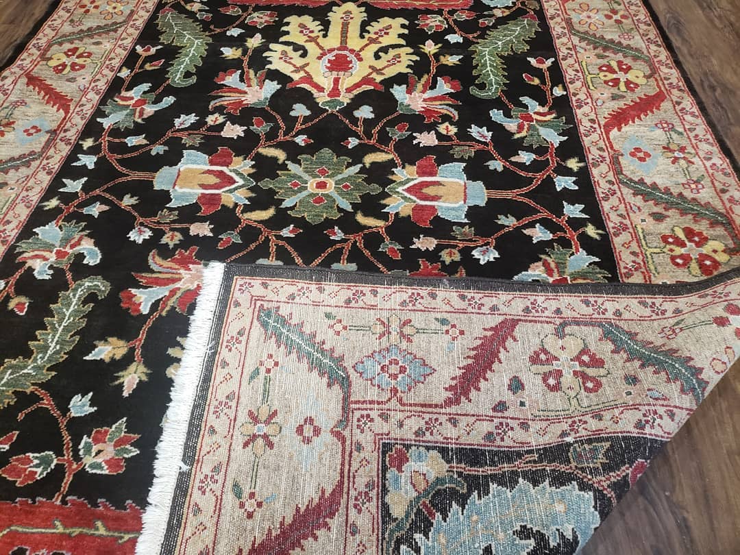 Peshawar Rug, 6x9 Rug, Hand Knotted Wool Area Rug, Black and Silver Rug, Unique Oriental Carpet, Handmade, Medium Sized Rug, Persian Rug - Jewel Rugs, view 9