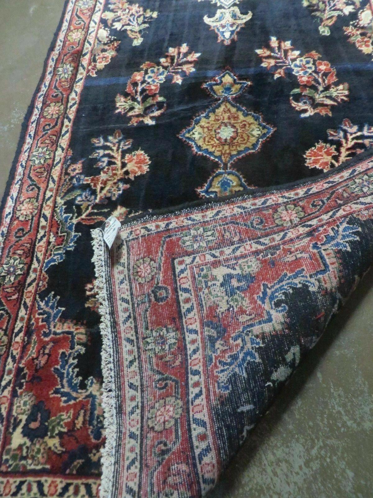 Persian Runner Rug 4x11, Navy Blue Antique Lilihan Runner - Jewel Rugs, view 11