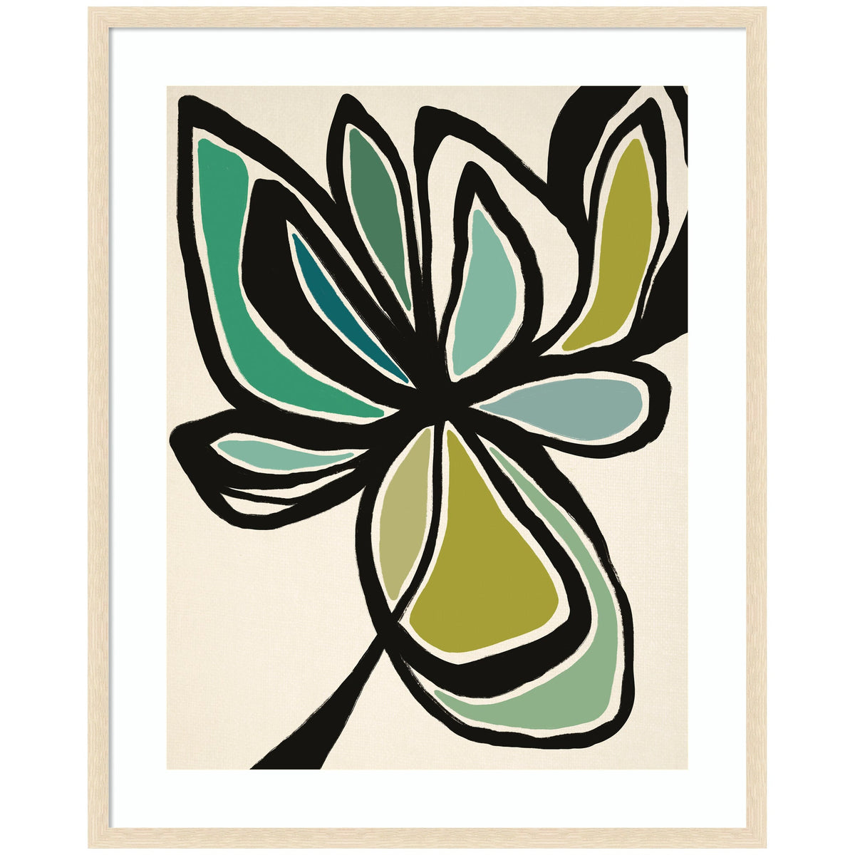 Framed Art Midnight Floral 3 by Alicia Bock