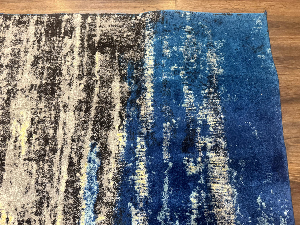 Modern Abstract Blue Area Rug 8x11 ft - Jewel Rugs, view 8