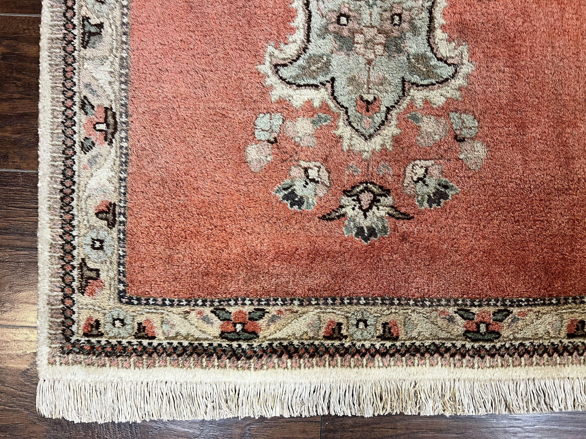 Persian Tabriz Runner Rug 3 x 12, Open Field, Terracotta - Jewel Rugs, view 9