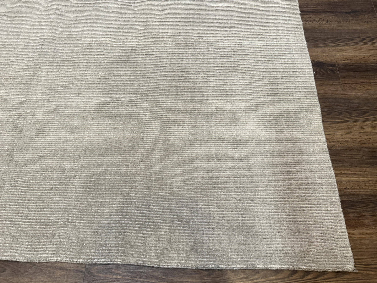 Tibetan Rug 8x10 Taupe Handmade Wool Modern Contemporary Carpet - Jewel Rugs, view 10