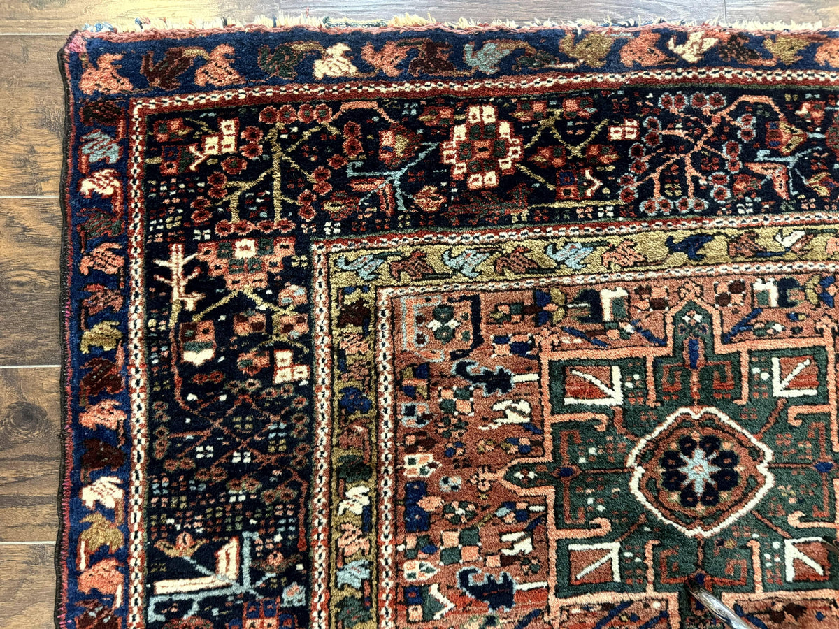 Antique Persian Karajeh Heriz Rug 5x6 - Jewel Rugs, view 7