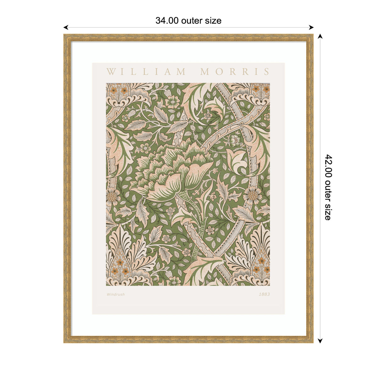 Framed Art Poster William Morris Windrush 1883 by The Art Institute of Chicago