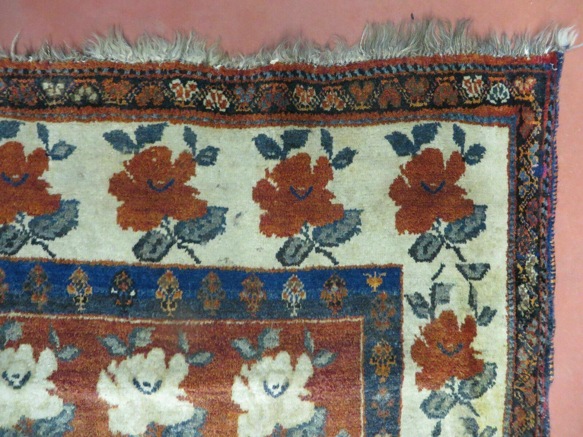 4' X 5' Semi Antique Handmade Fine Turkish Flowers Bouquet Wool Rug Nice - Jewel Rugs, view 8