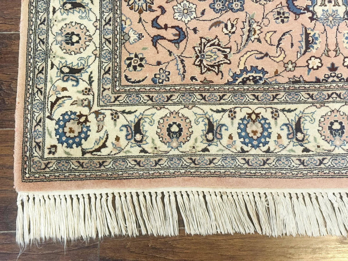 Pak Persian Rug 4x6, Pink and Cream, Very Fine 225 KPSI, Handmade Wool Oriental Carpet - Jewel Rugs, view 9