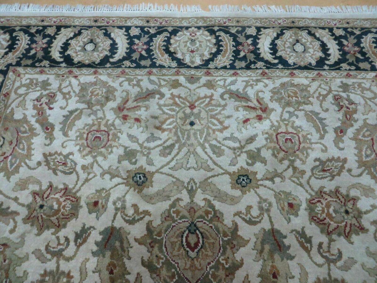 6' X 9' Vintage Handmade India Top Quality Jaipur Floral Oriental Tea Wash Nice - Jewel Rugs, view 3