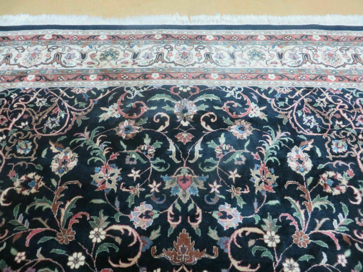 Indo Persian Rug 8x10, Wool Handmade Floral Carpet - Jewel Rugs, view 3