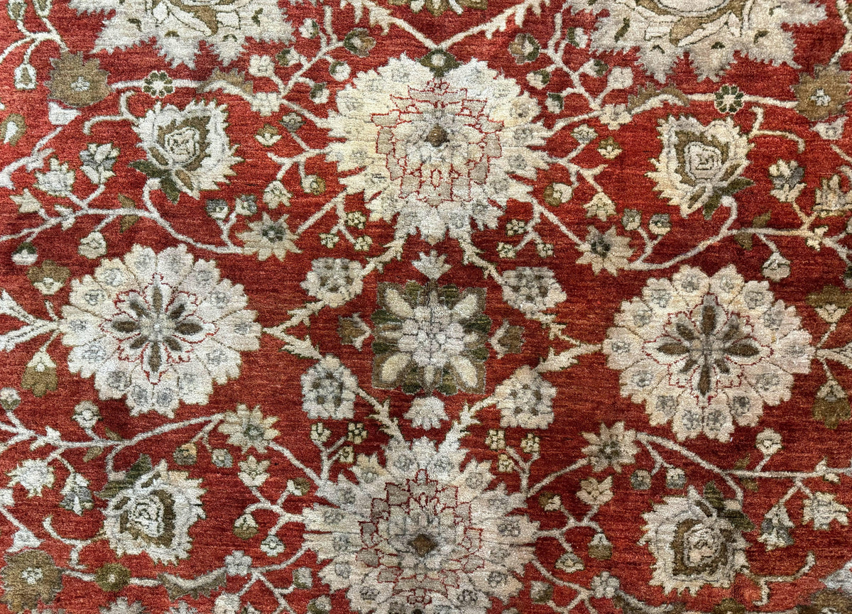 Pakistani Peshawar Rug 10x13, Burnt Orange, Large Handmade Wool Carpet - Jewel Rugs, view 5