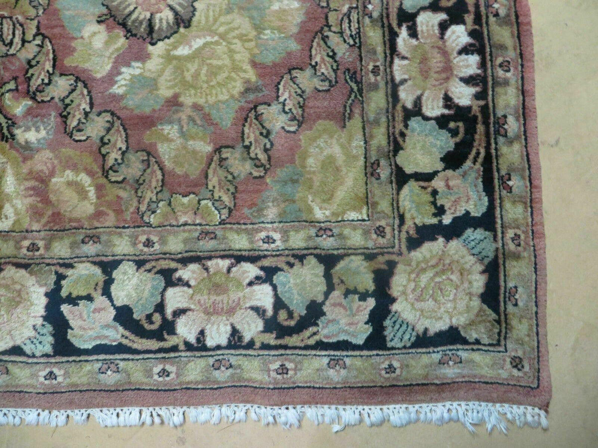 6' X 9' Handmade India Floral Oriental Wool Rug Carpet - Jewel Rugs, view 9