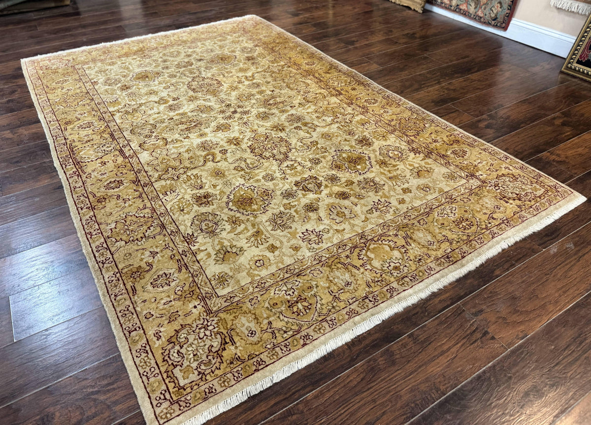 Turkish Oushak Rug 6x9, Vintage, Beige - Jewel Rugs, view 12