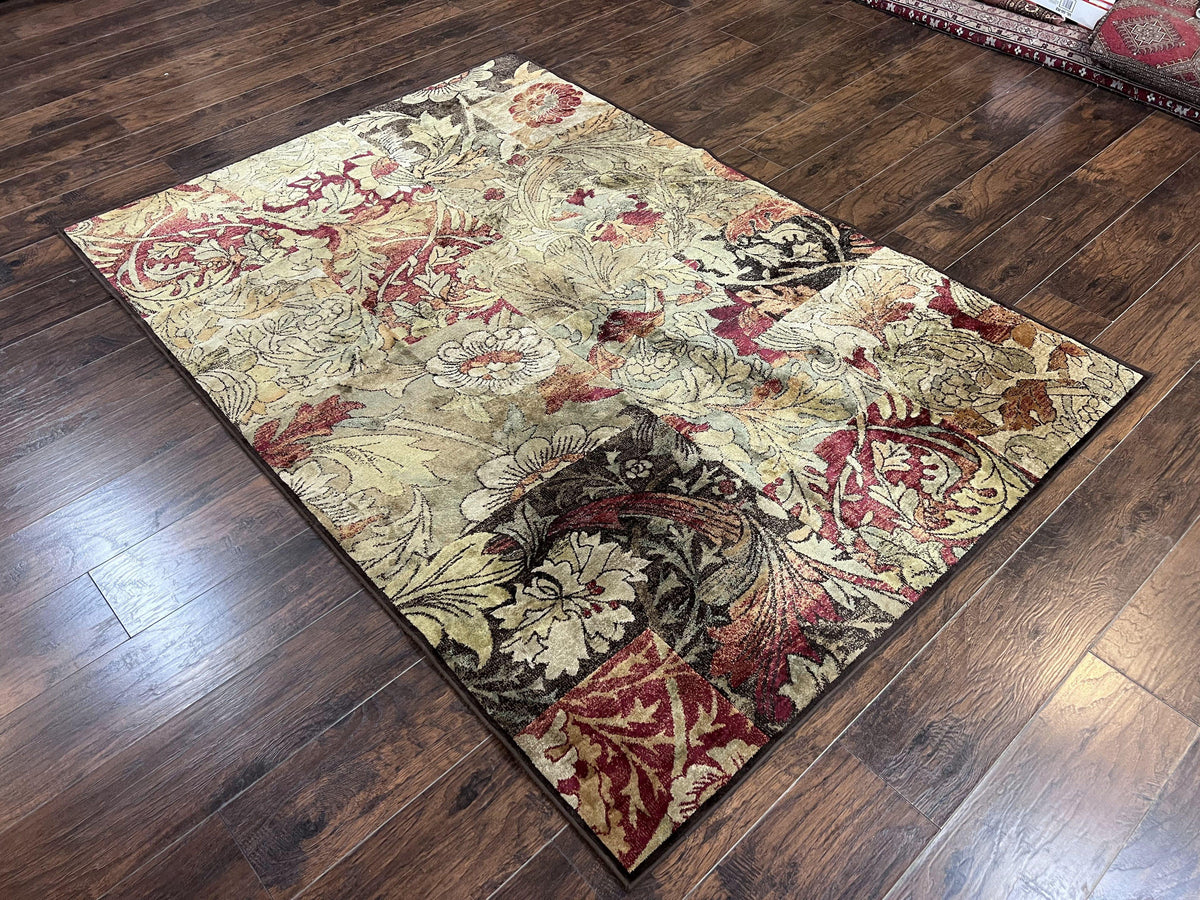 Modern Abstract Area Rug 5x7, Floral Design, Contemporary Carpet 5 x 7, Multicolor - Jewel Rugs, view 13