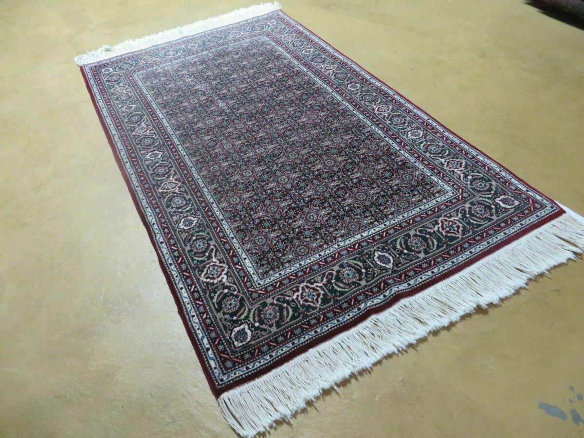 3' X 5' Vintage Fine Handmade Indian Amritsar Wool Silk Rug Nice - Jewel Rugs, view 2